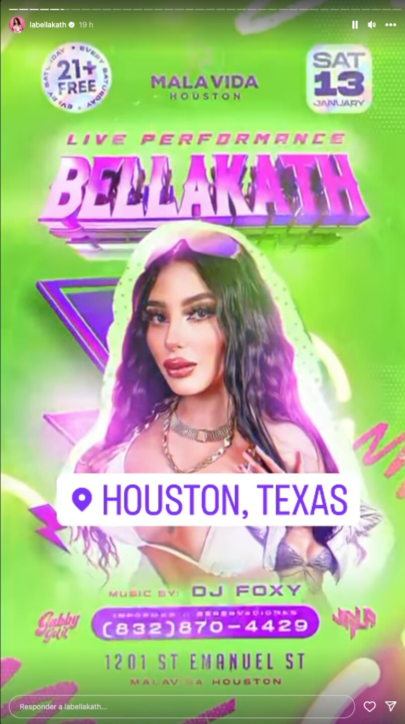 ¡Bellakath anuncia conciertos en Estados Unidos! Fechas, sedes y boletos