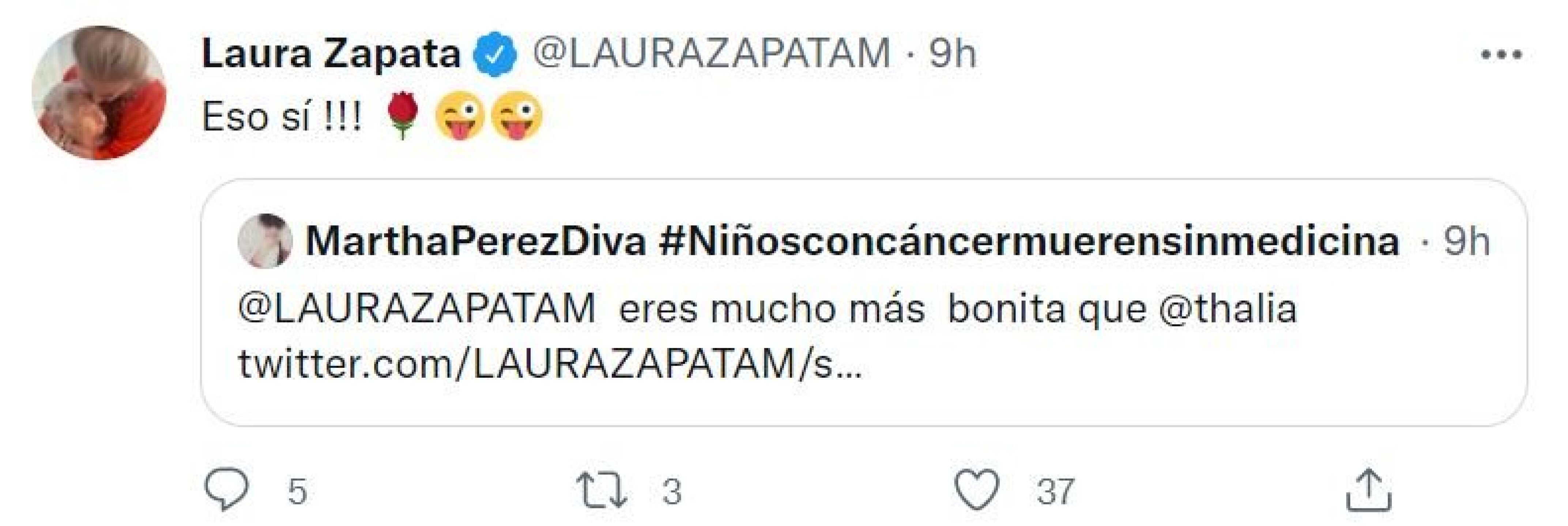Laura Zapata comparó  apariencia  hermana menor Thalía