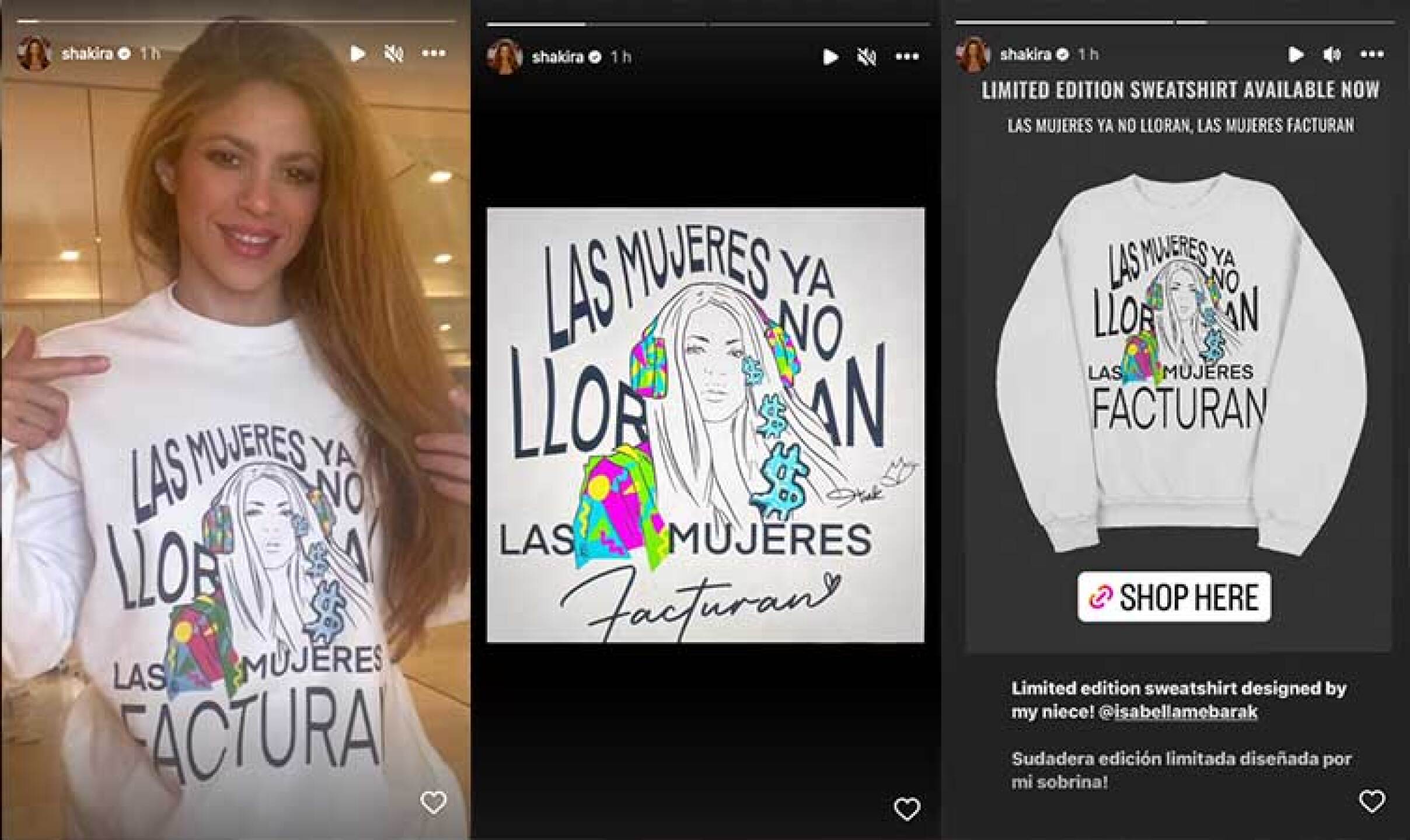 Estas son algunas  prendas que Shakira ha vendido, inspiradas en sus canciones contra Piqué