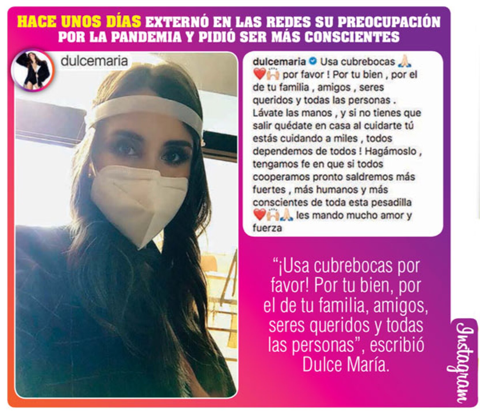 dulce maría serie falsa identidad embarazo covid-19