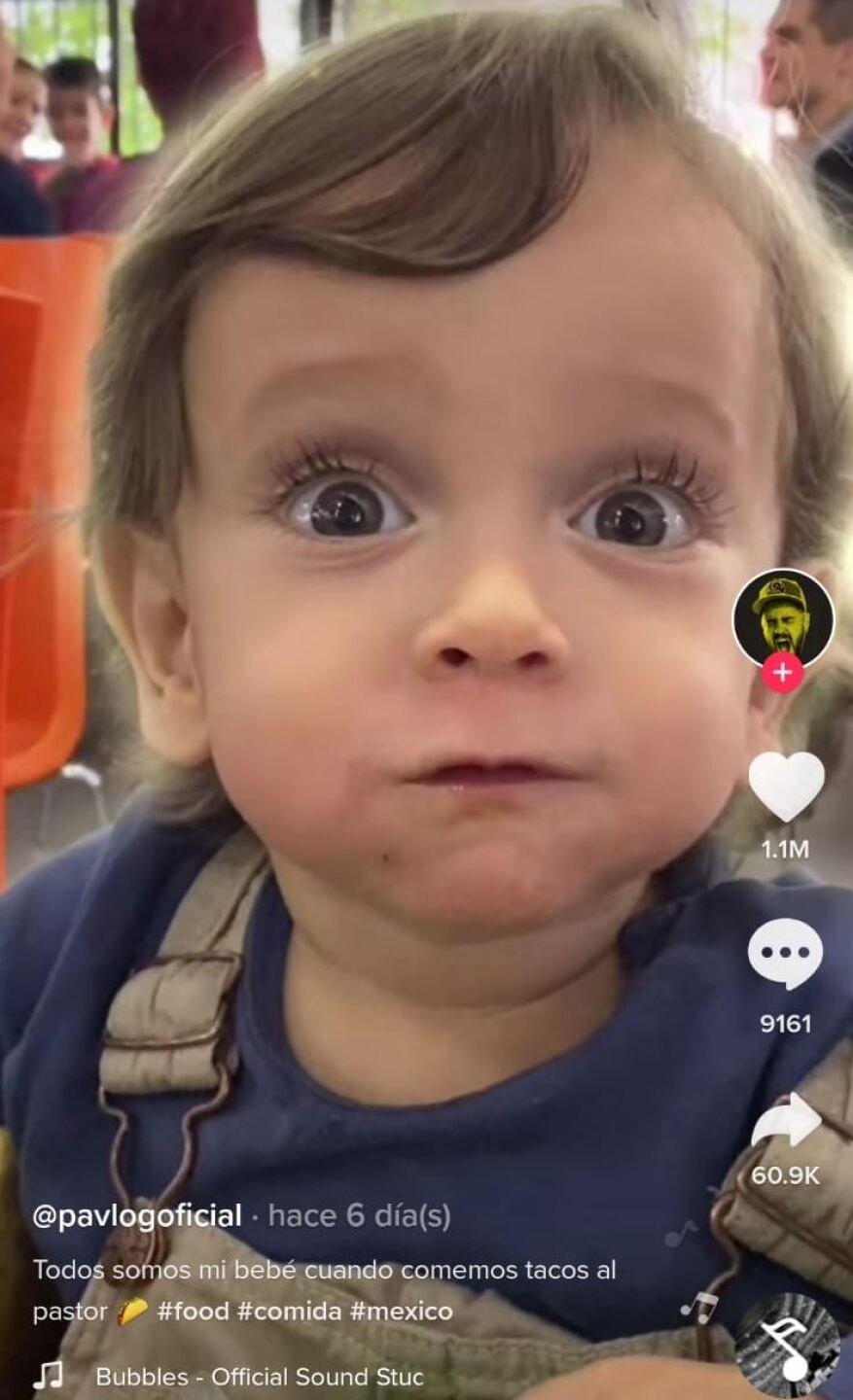 Bebé taco al pastor viral TikTok