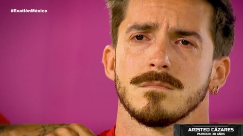 Aristeo Cázares llorando en Exatlón México