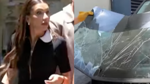 ¿Karime Pindter víctima de vandalismo?