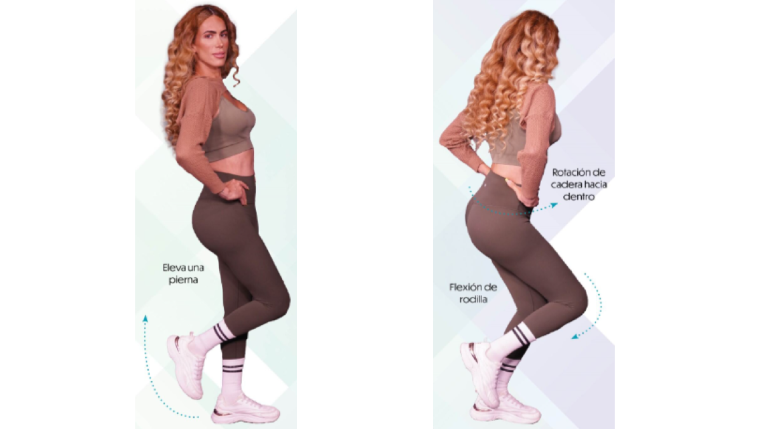 Fuerza es la nueva belleza, sentadilla con rotación, Nahomi Mejía