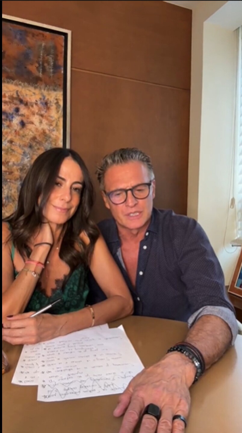 Juan Soler captura de en vivo con Paulina Mercado en Instagram