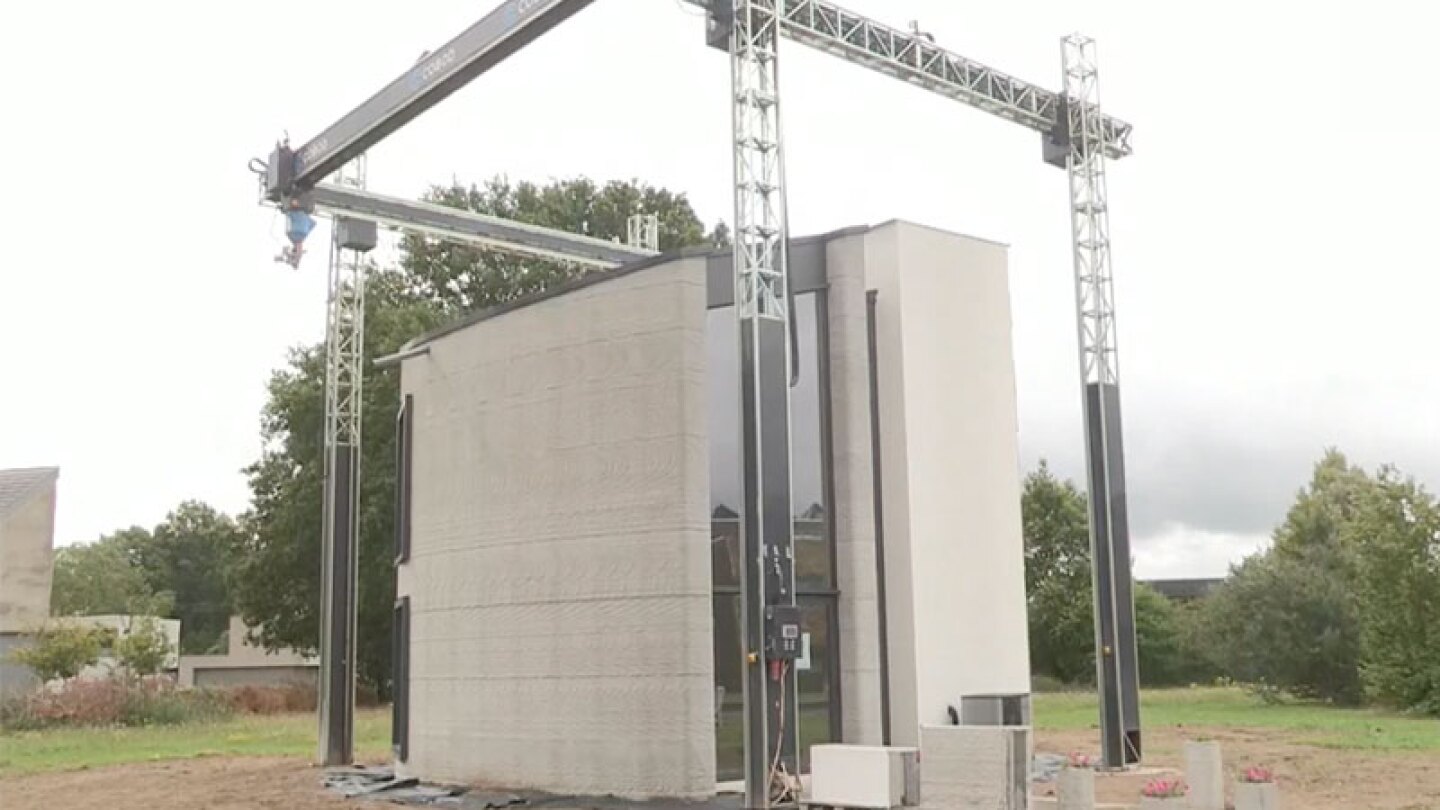 Bélgica Casa Impresión 3D dos pisos Prototipo Futuro Arquitectura construcción