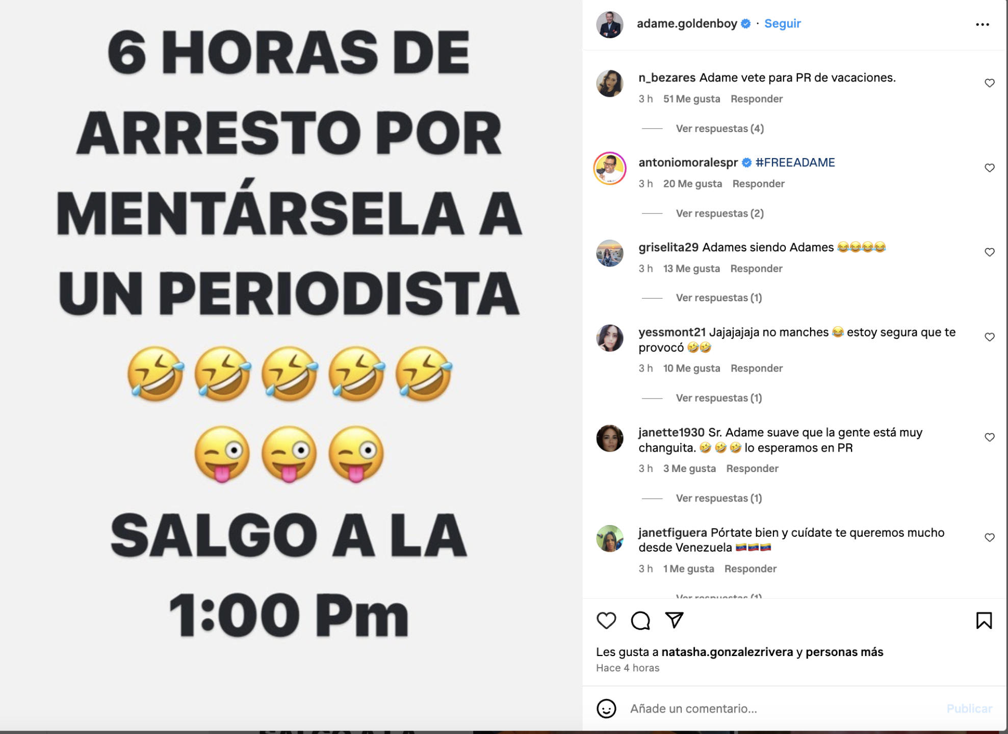 Alfredo Adame estará unas horas en la cárcel