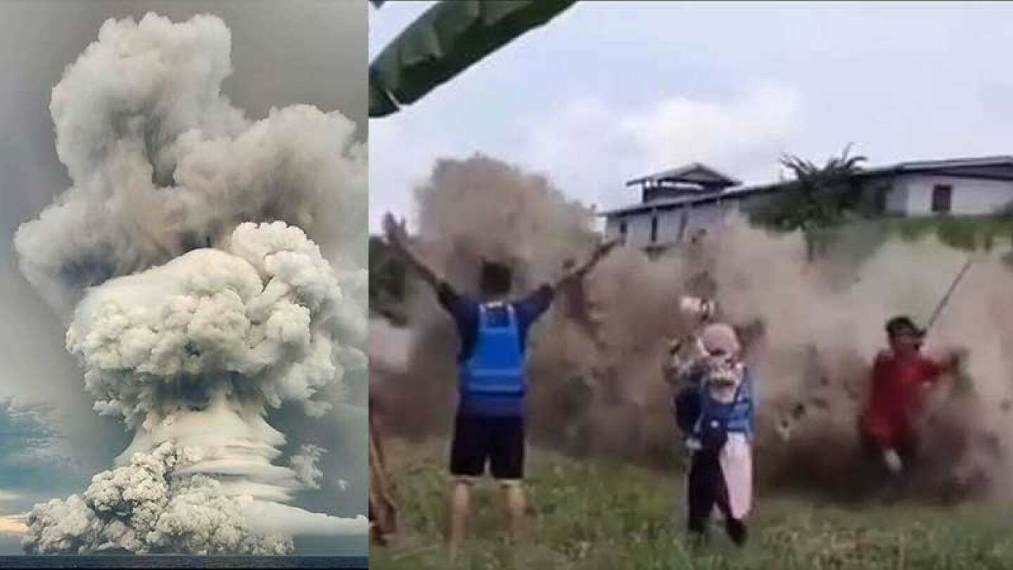 Tiktokers fueron arrasados por fuertes olas