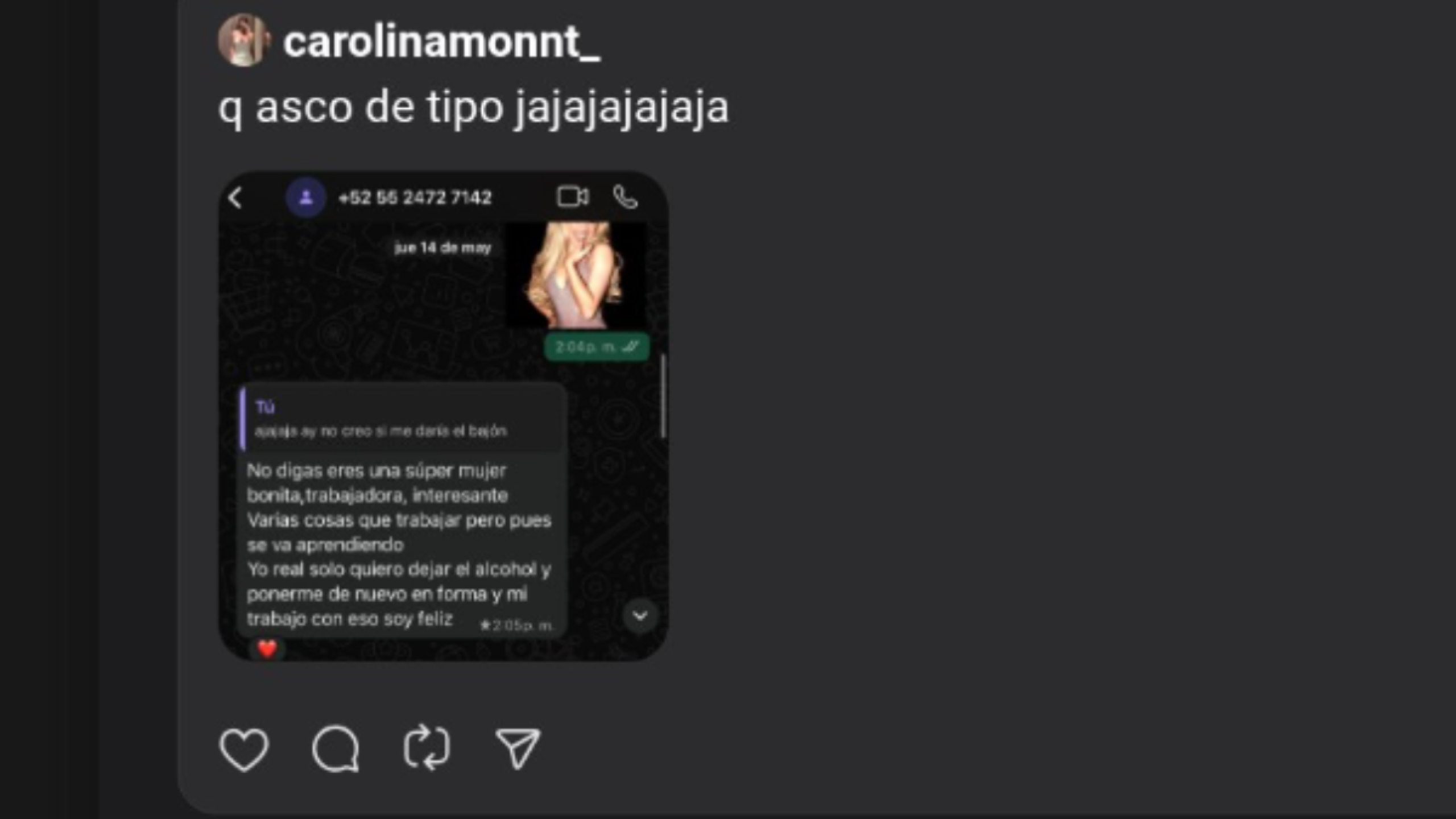 Publicación en Threads que retomo Paco de la O