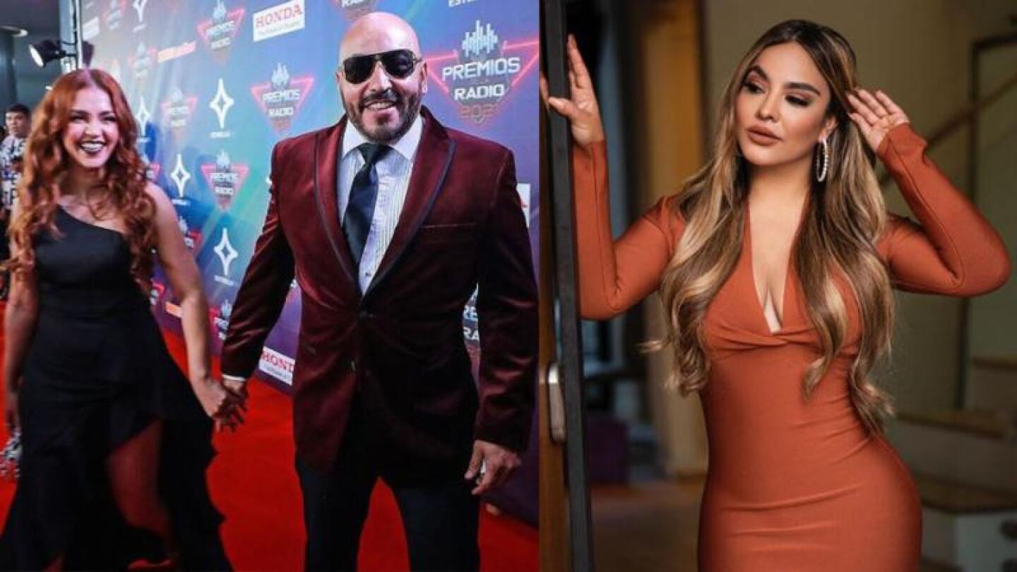 Lupillo con su esposa, y Mayeli.