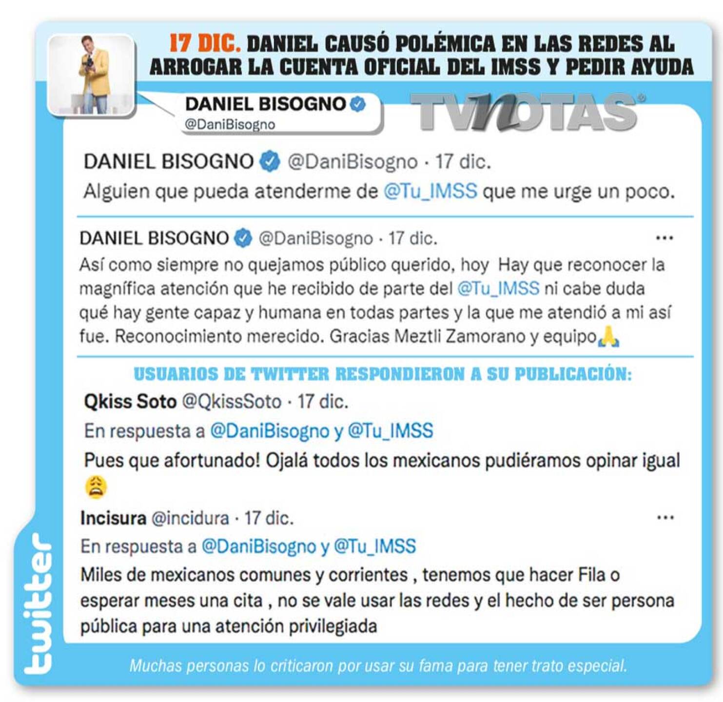 Bisogno pidió ayuda en redes sociales para que atendieran a su novio