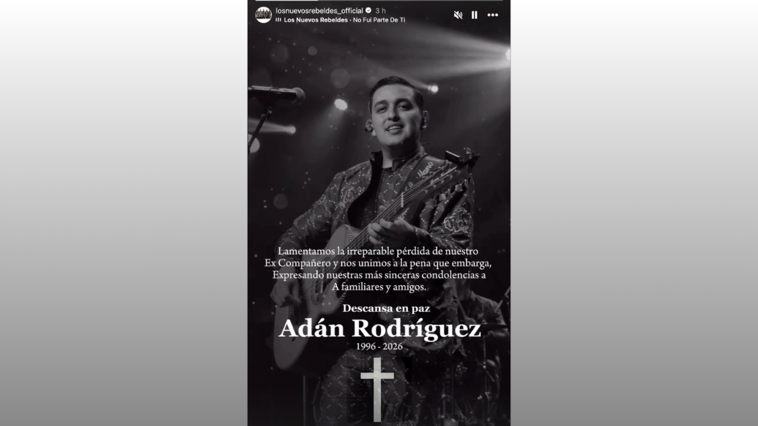 El cantante Adán Rodríguez fue asesinado