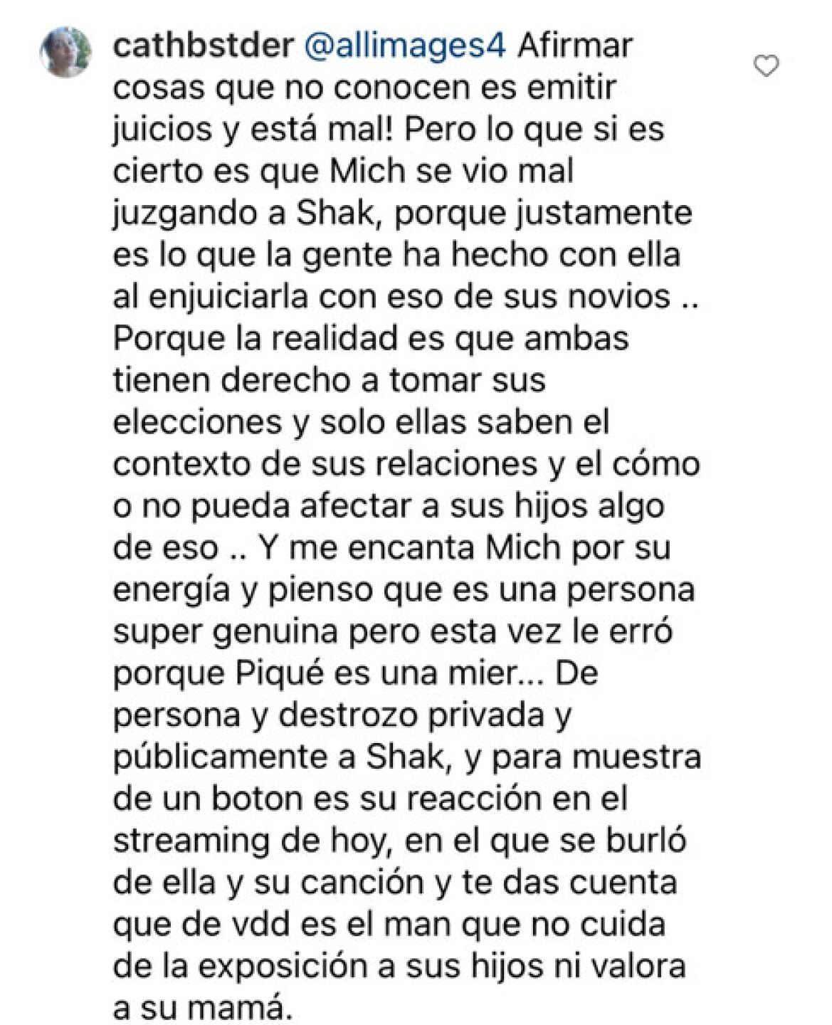 Michelle Renaud critica a Shakira por su canción y le llueven comentarios