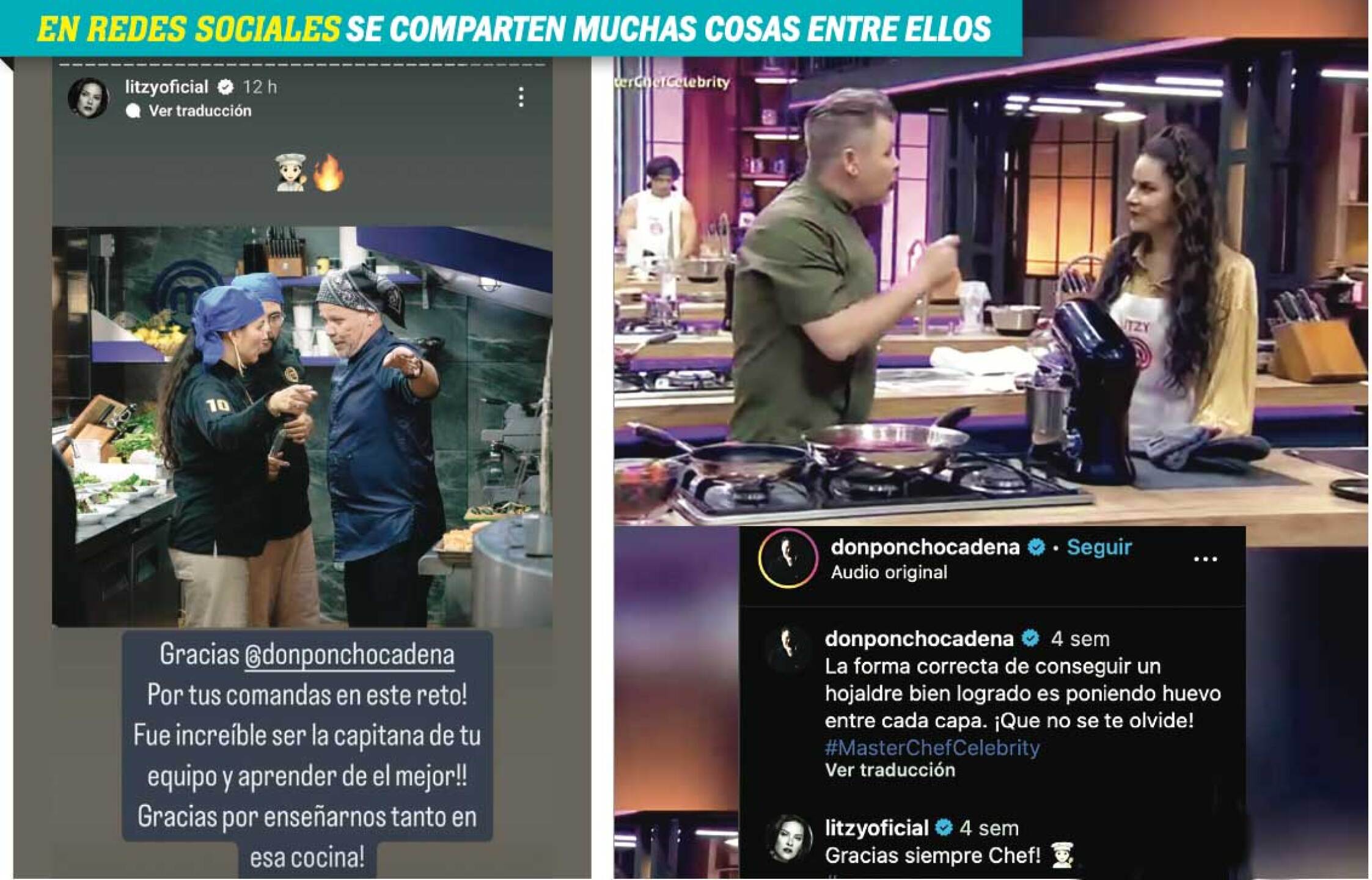 Litzy y el chef Poncho Cadena ¡peligrosamente juntos! ¿El amor se cocina en MasterChef Celebrity?