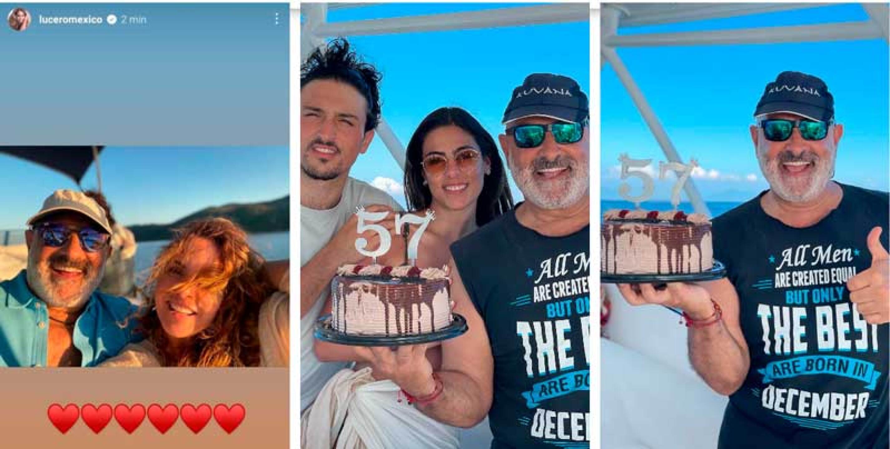 Lucero con romántico viaja a la playa celebra el cumpleaños de Michel Kuri