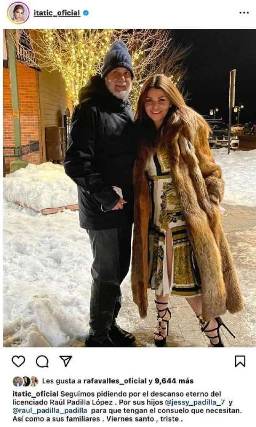 Itati Cantoral, el ultimo gran amor de Raúl Padilla reacciona a su muerte con emotivo mensaje