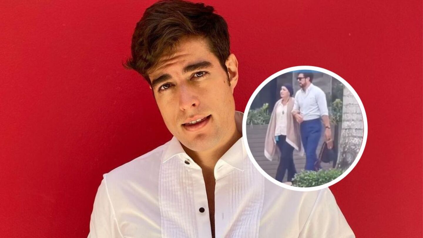 Danilo Carrera paseando con su madre en Miami