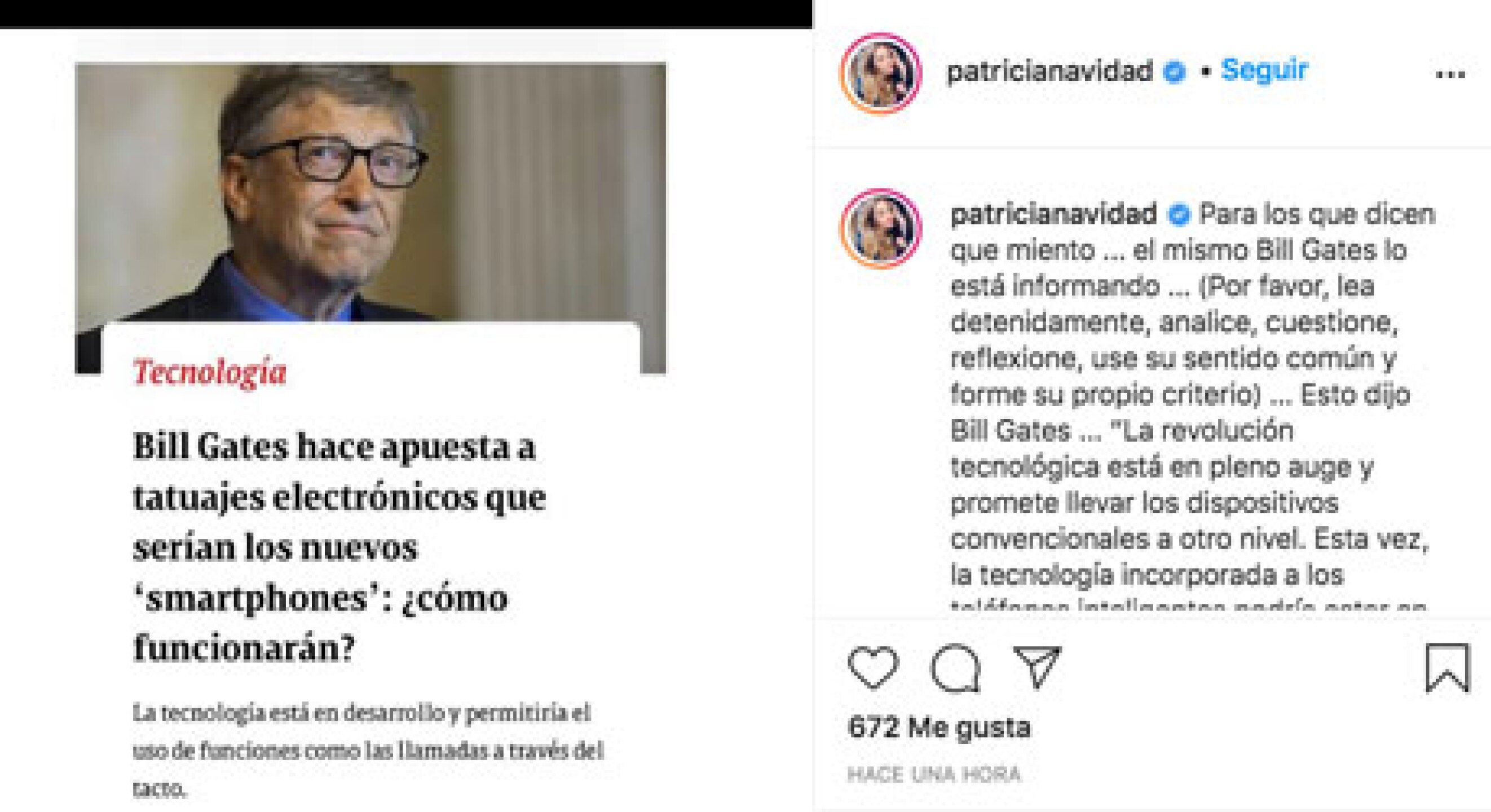 Paty Navidad asegura que Gates se robará la información de los humanos