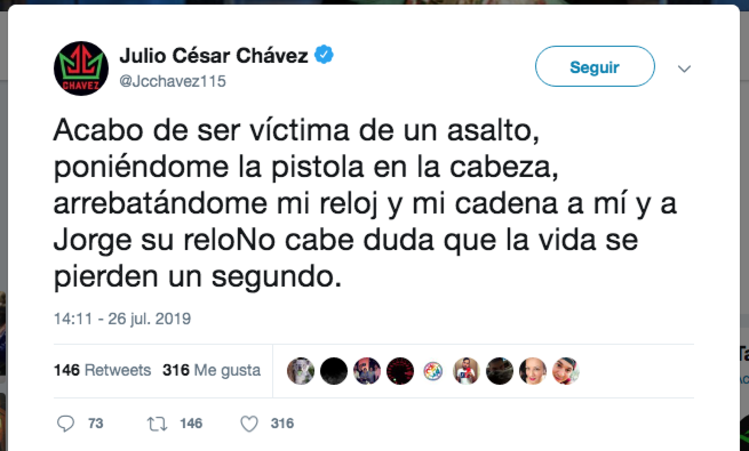 Sin dar muchos detalles el deportistas compartió su experiencia.