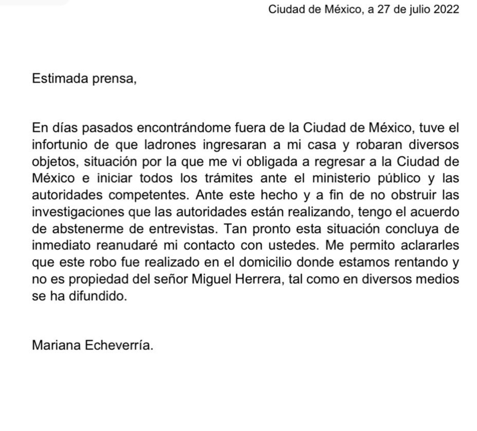 Esto dijo la actriz