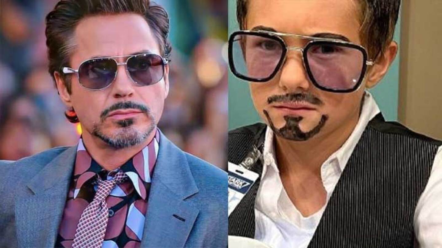 Niño se disfraza de Tony Stark.