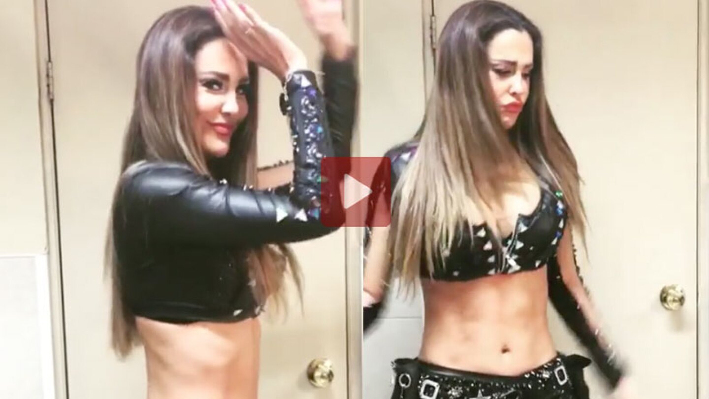 Ninel Conde bailando Shaky shaky de Daddy Yankee.
