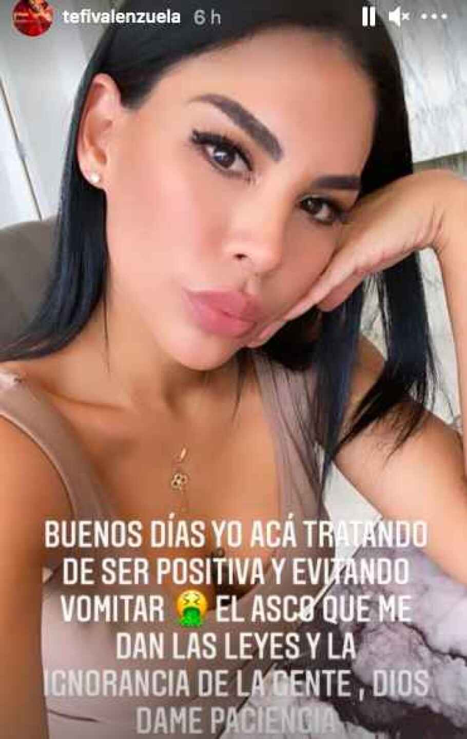 Tefi Valenzuela mensaje