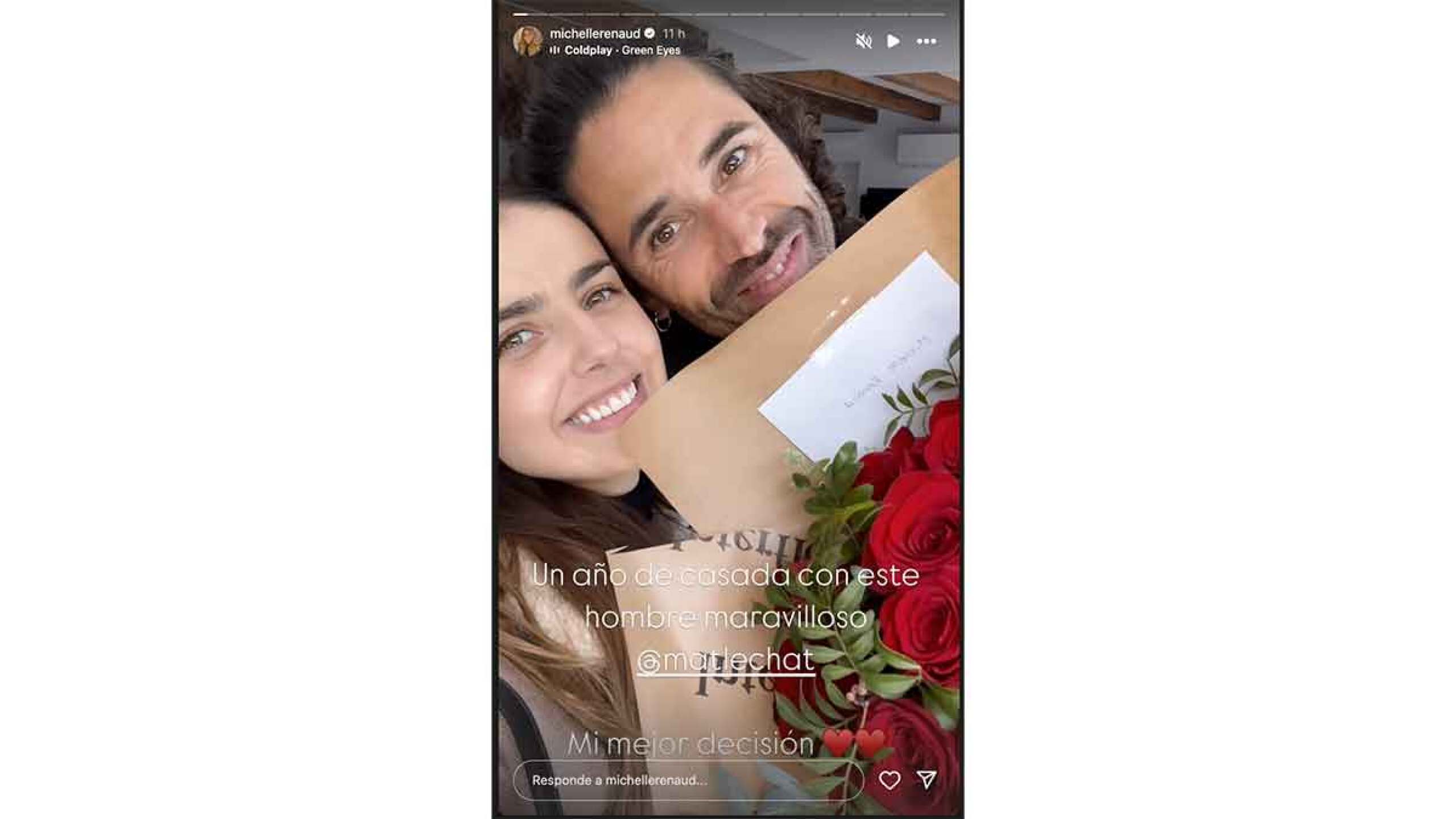 Michelle Salas y Matías Novoa aniversario de boda