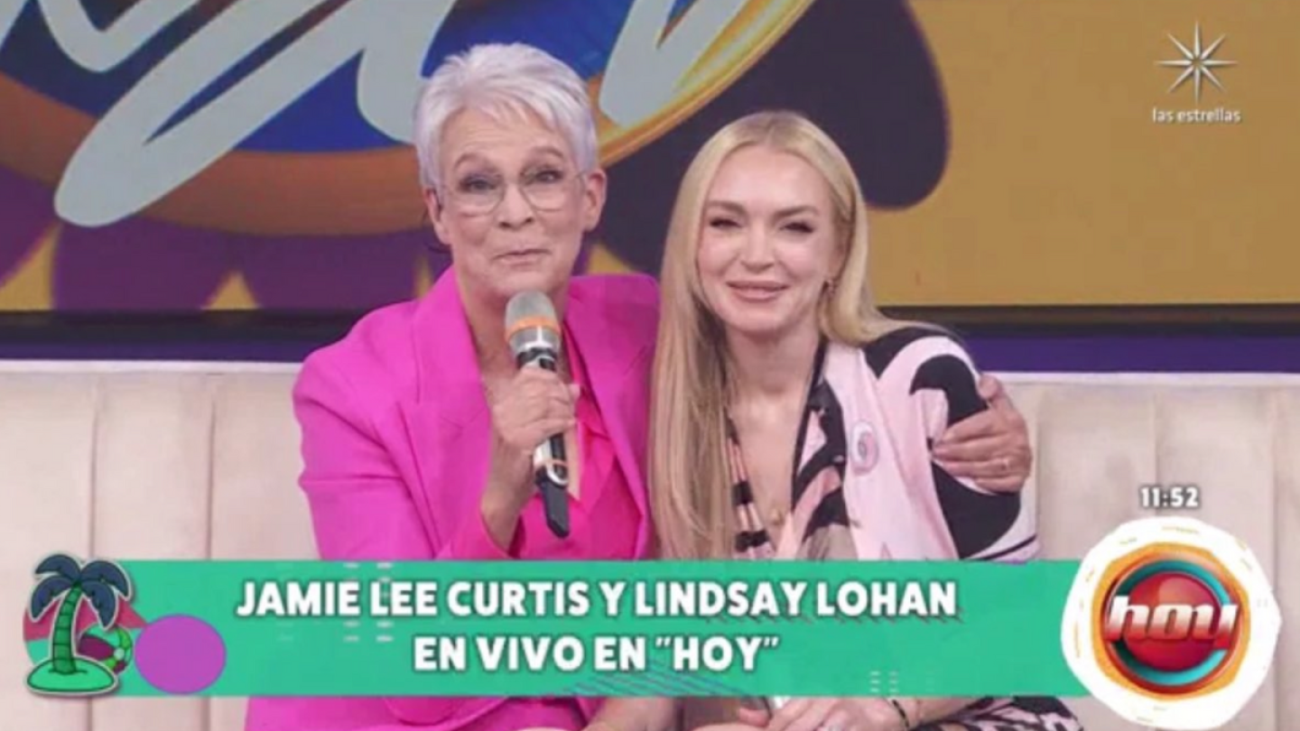Lidnsay Lohan y Jamie Lee Curtis en el programa Hoy