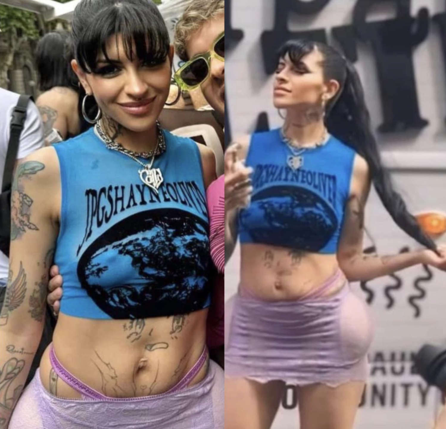 Cazzu reaparece falda de Jean Paul Gautier