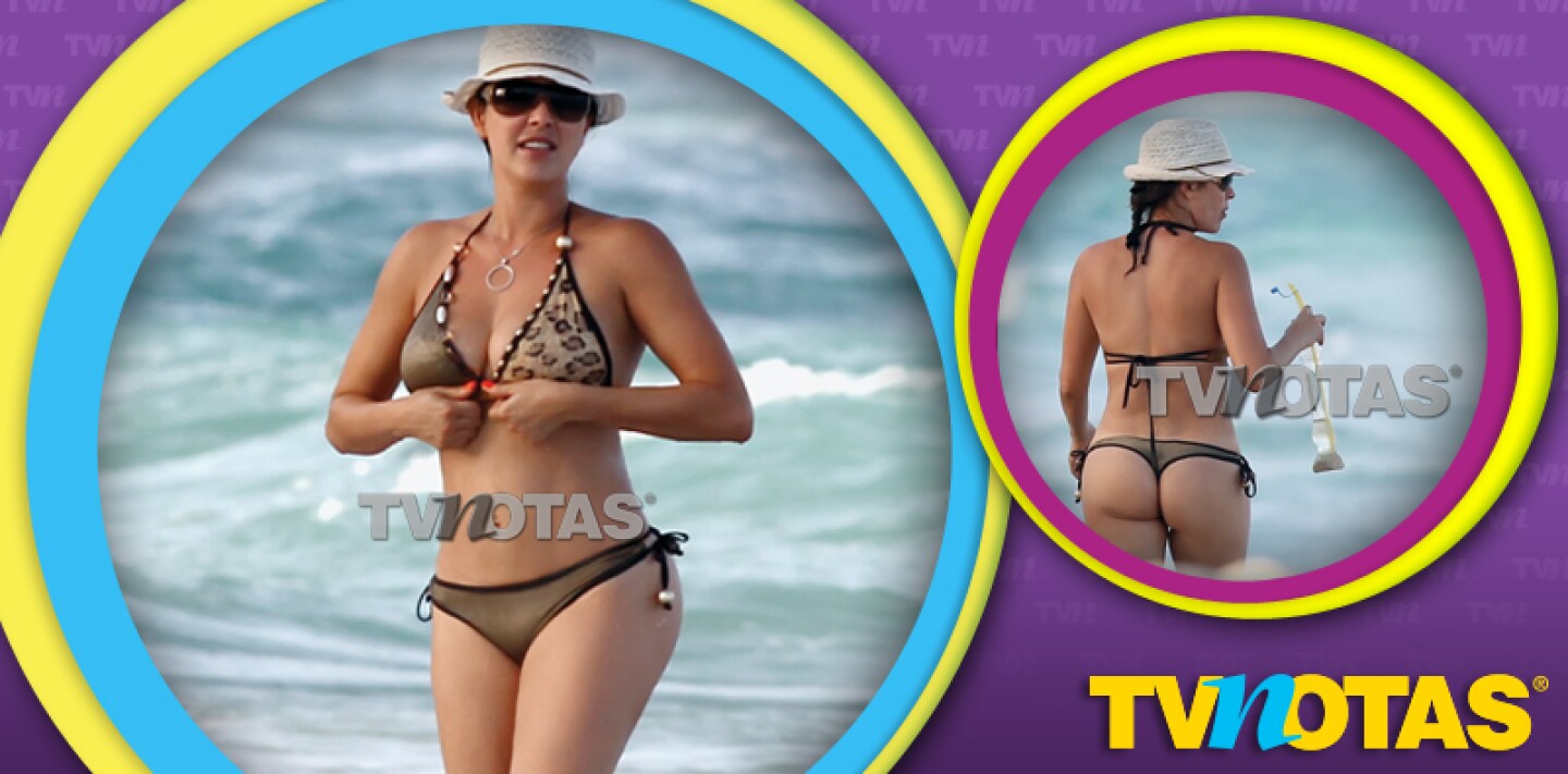 Alicia Machado lució espectacular en las playas de Miami.