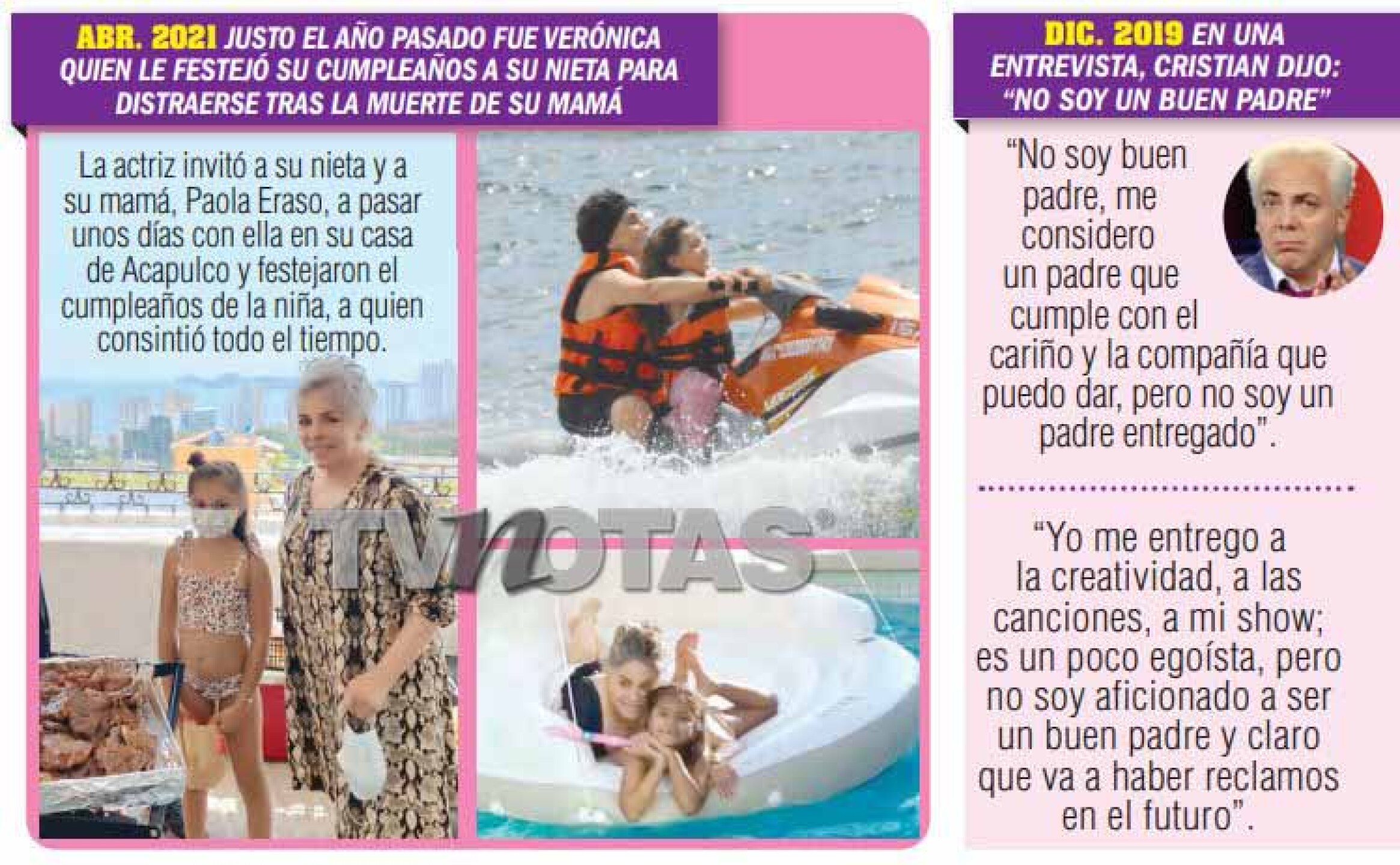 Verónica Castro le dejó de hablar a su nieta Rafaela