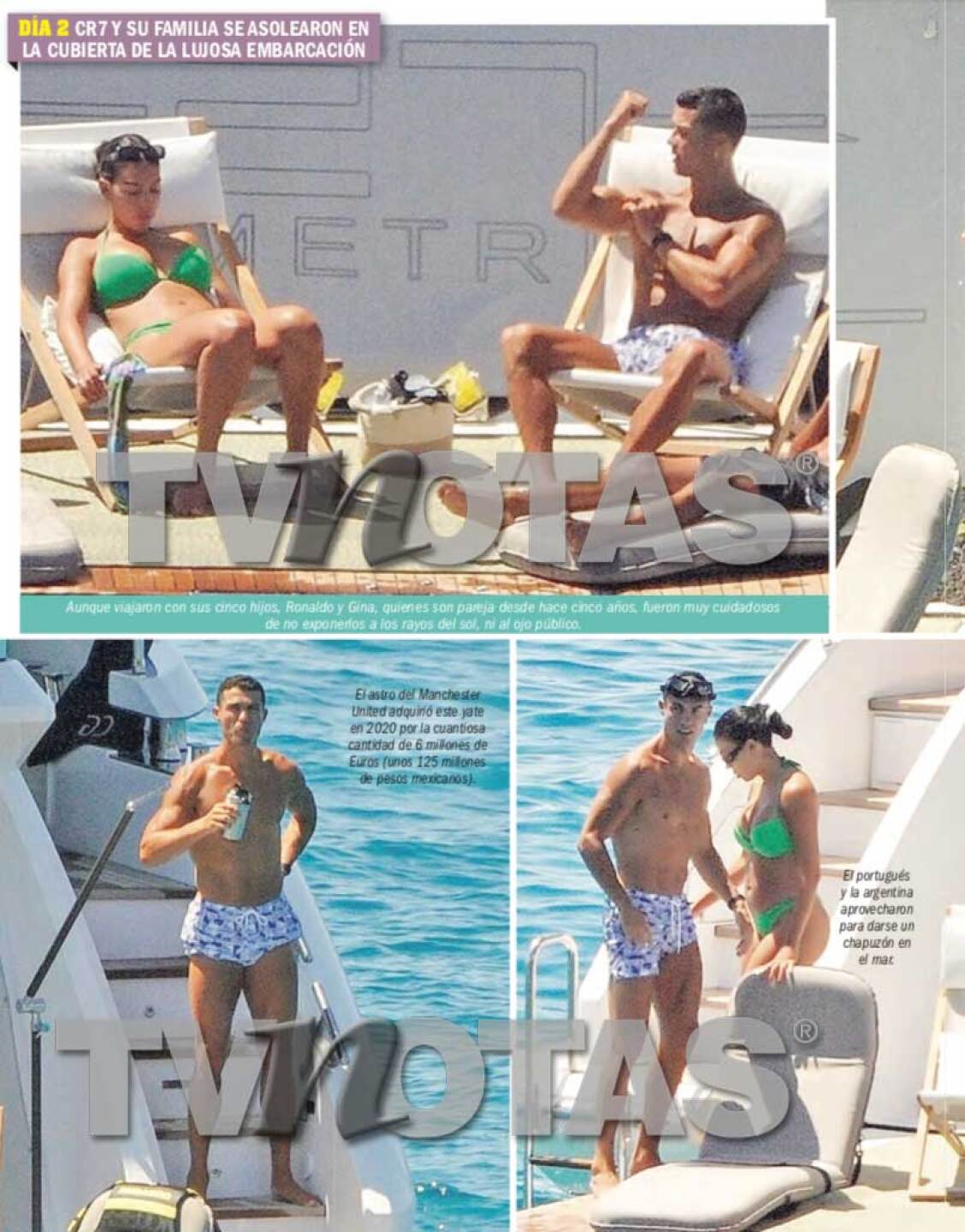 Cristiano Ronaldo y su esposa se fueron de vacaciones en familia