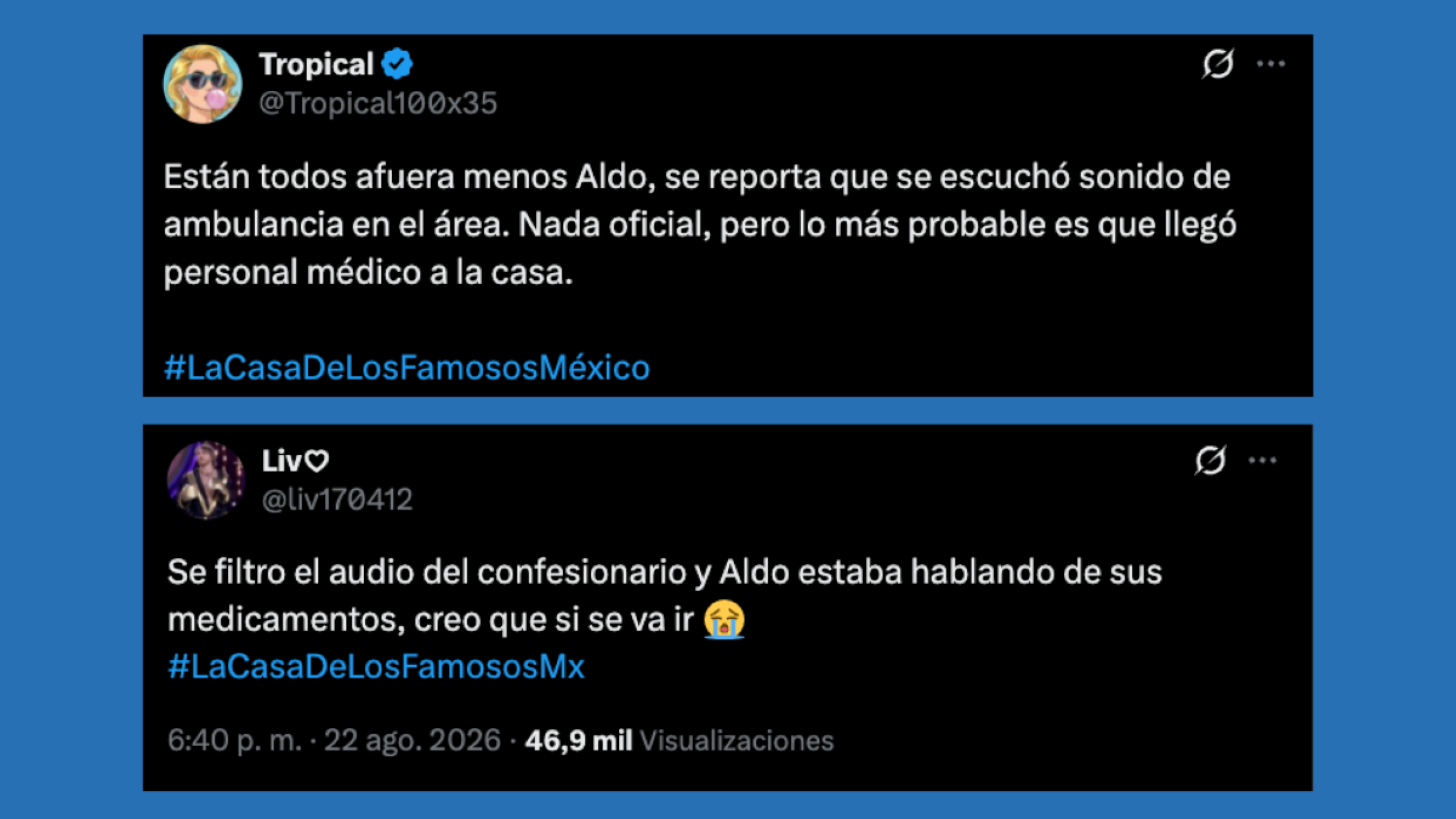 Aldo Rendón tendría problema de salud en La casa de los famosos México 2026