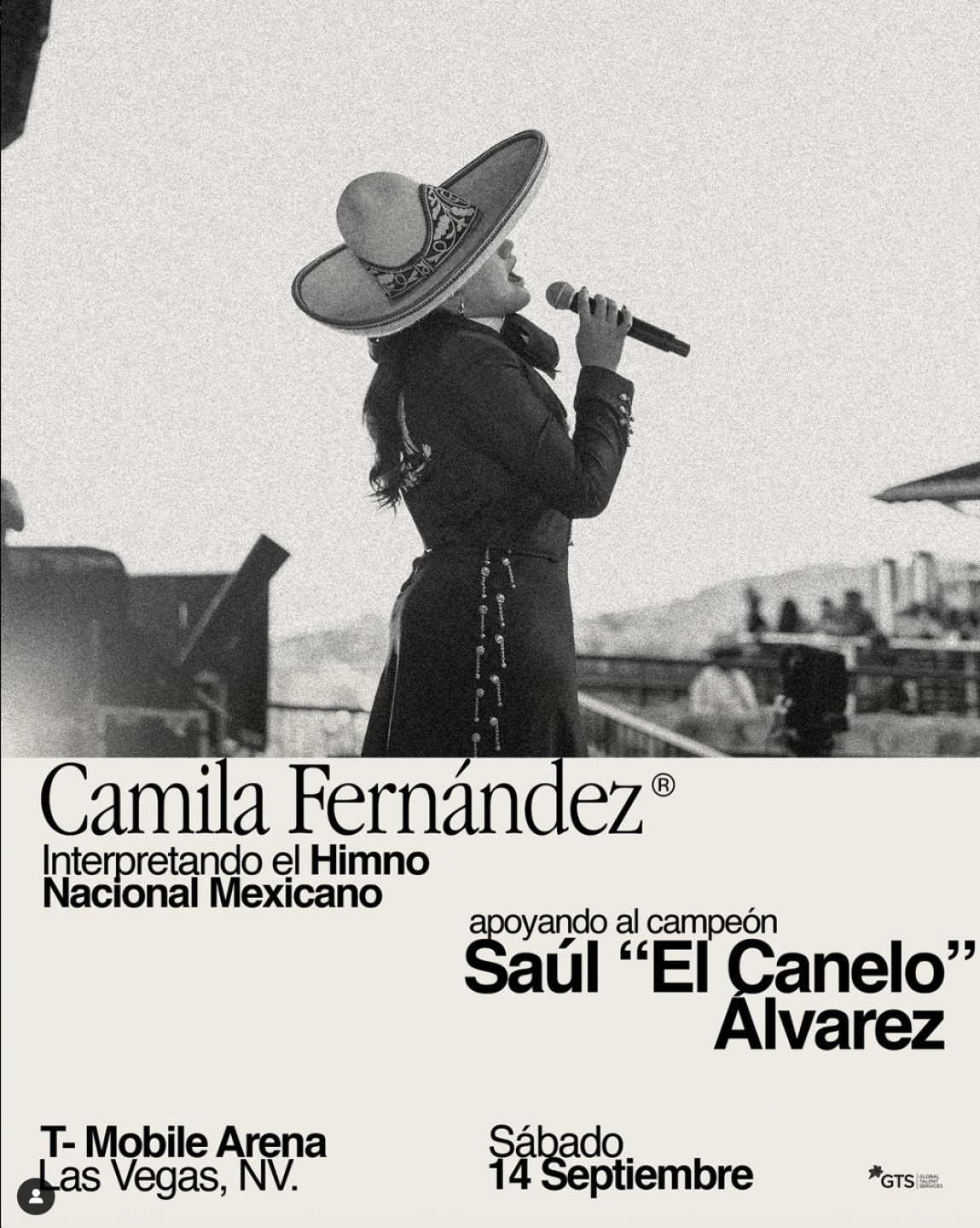 Camila Fernández cantará el Himno Nacional