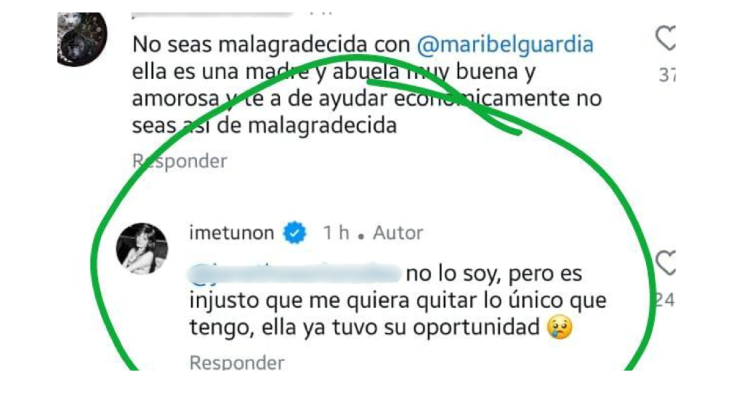 Maribel demanda a Imelda