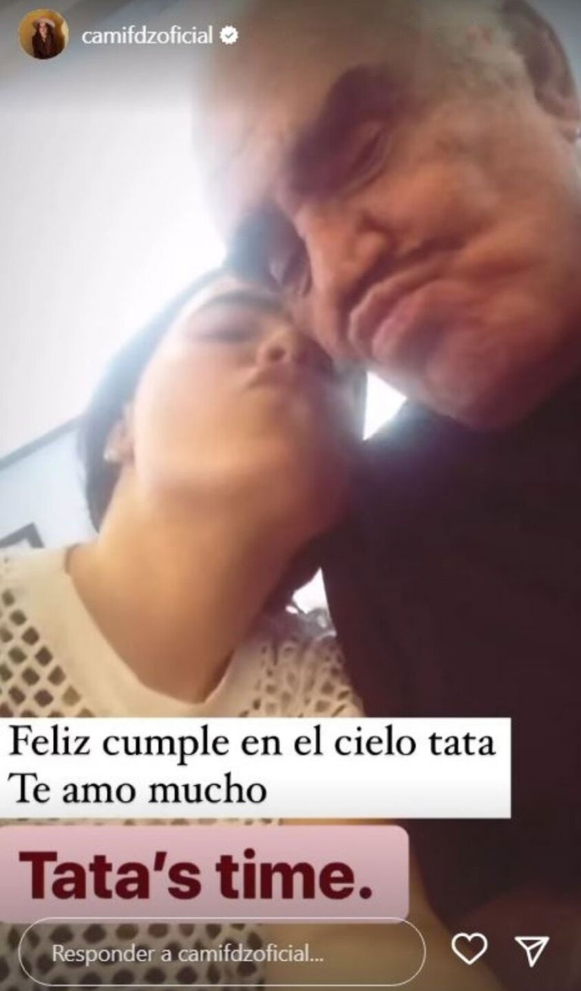 Camila Fernández celebra el cumpleaños de su abuelo Vicente