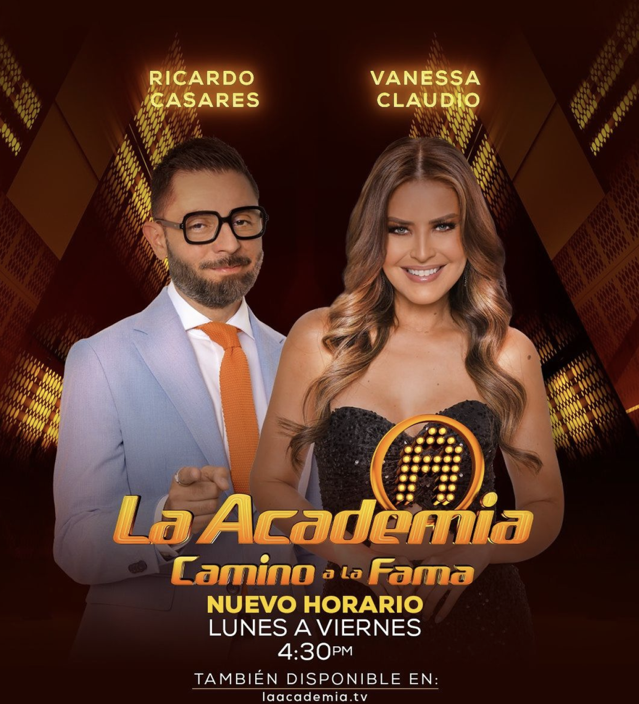 Nuevo horario de La academia camino a la fama con Ricardo Casares y Vanessa Claudio