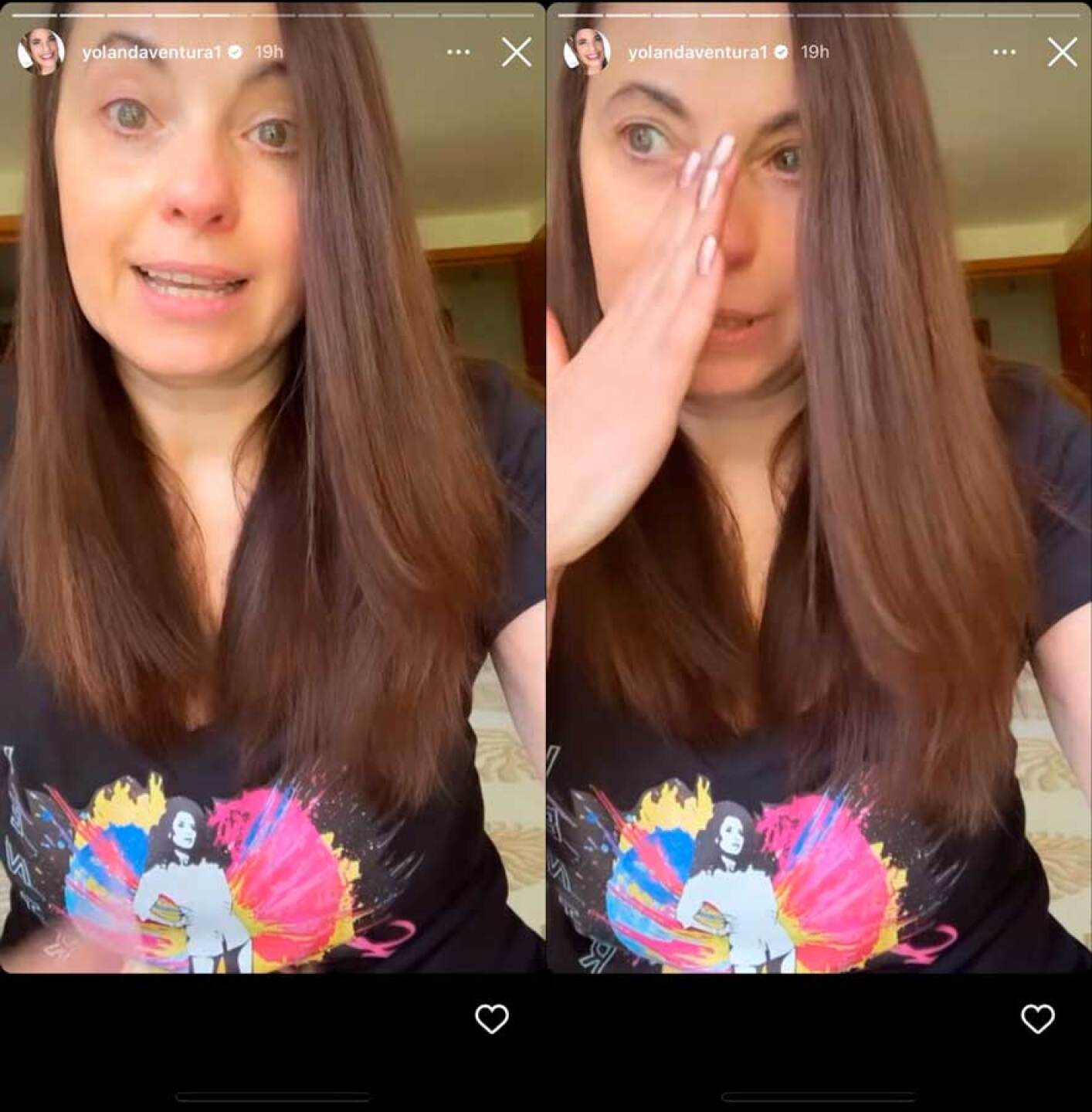 Yolanda Ventura entre lágrimas se despide de un ser querido