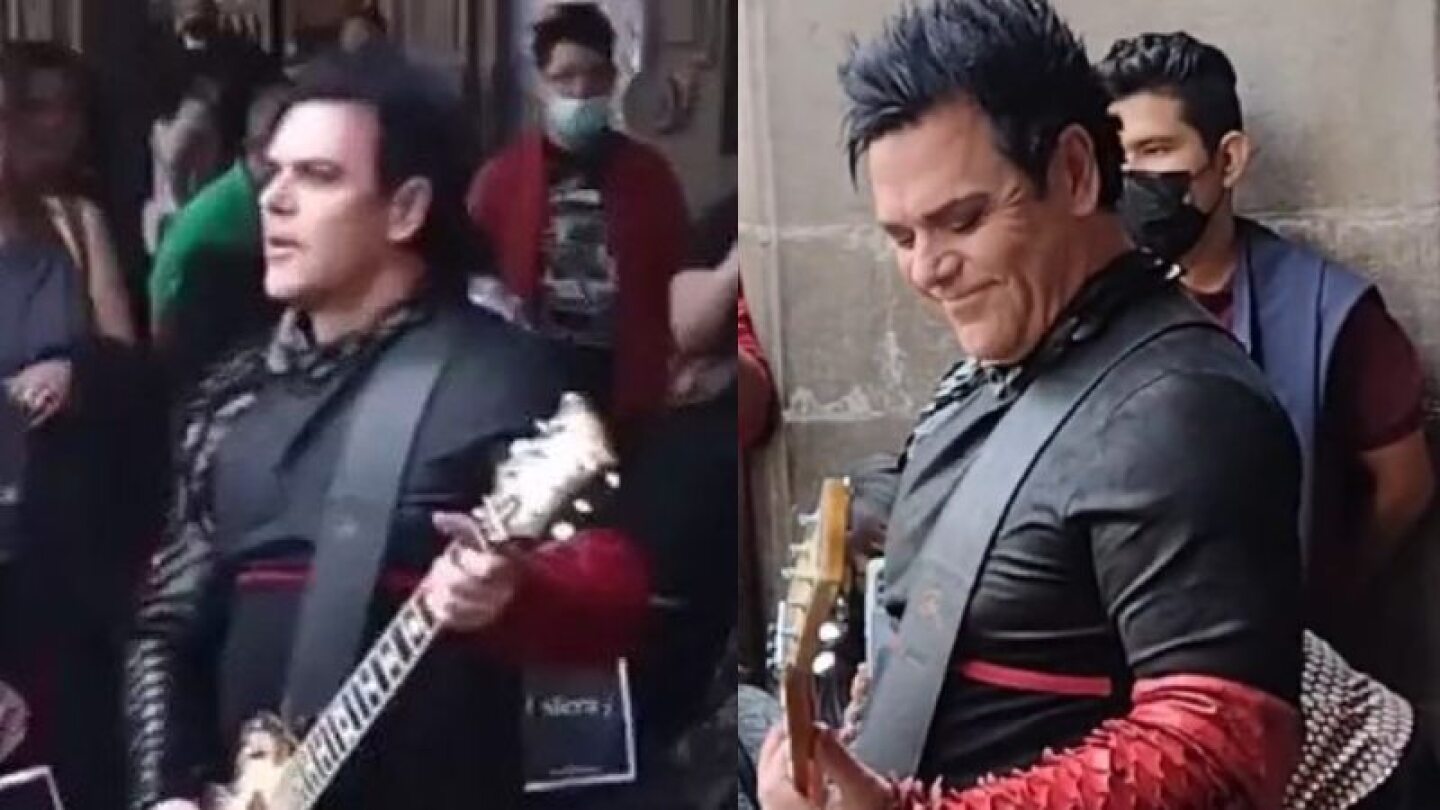 Richard Kruspe Guitarrista de Rammstein sorprende a fans tocando en el Zócalo de la CDMX