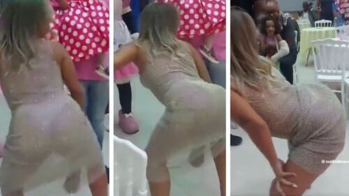 Mujer perrea en plena fiesta de su hija
