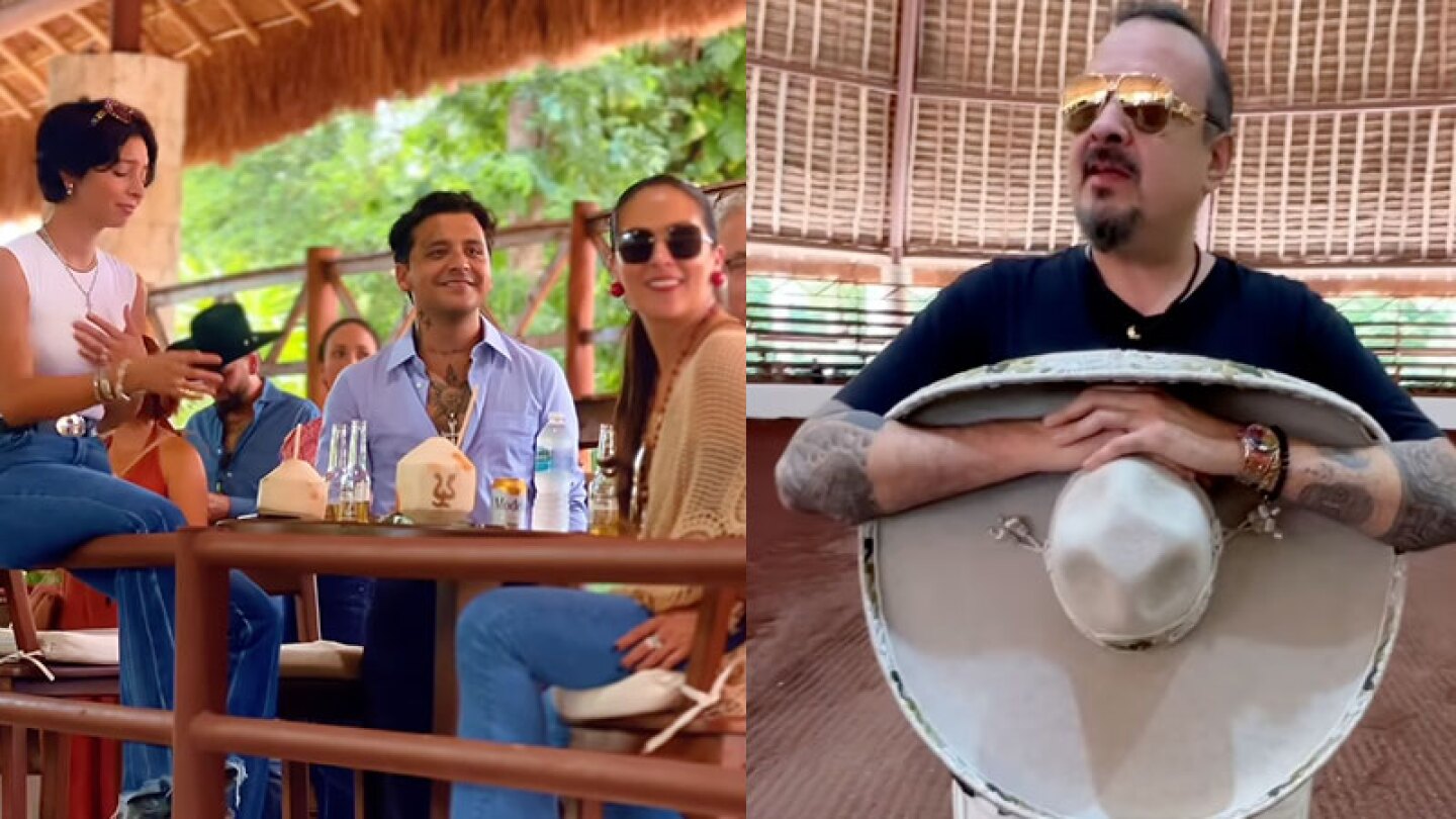 Pepe Aguilar celebra su cumpleaños con Christian Nodal