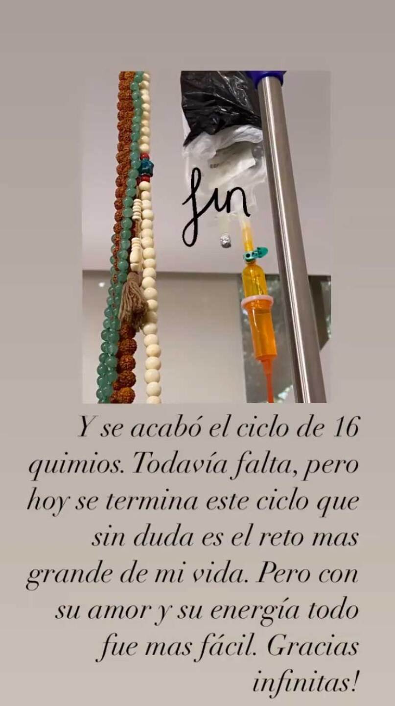 Verónica Toussaint termina quimioterapias contra el cáncer
