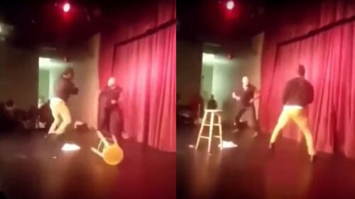 hombre golpea a comediante por burlarse de él