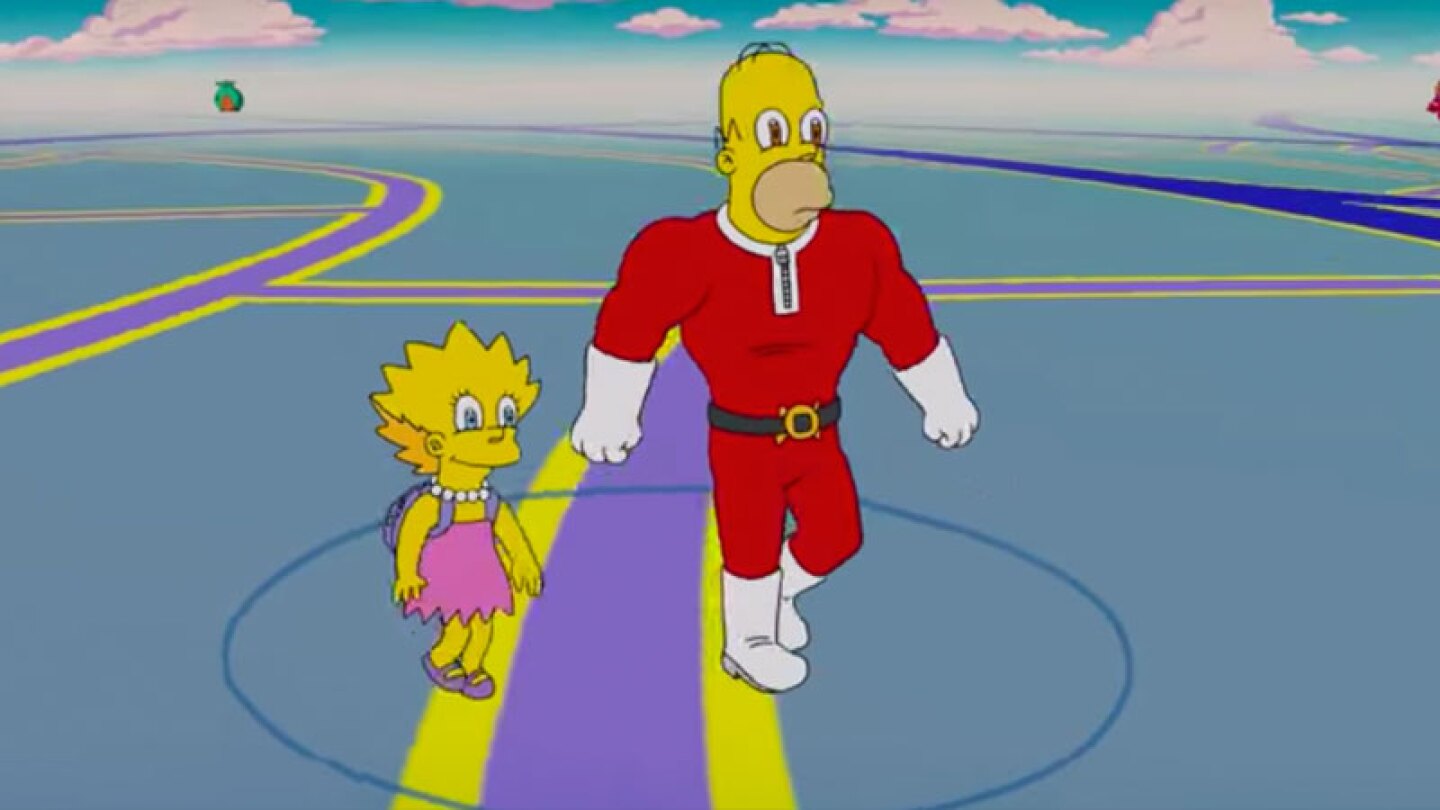 Homero y Lisa Simpson quieren ser maestros Pokémon