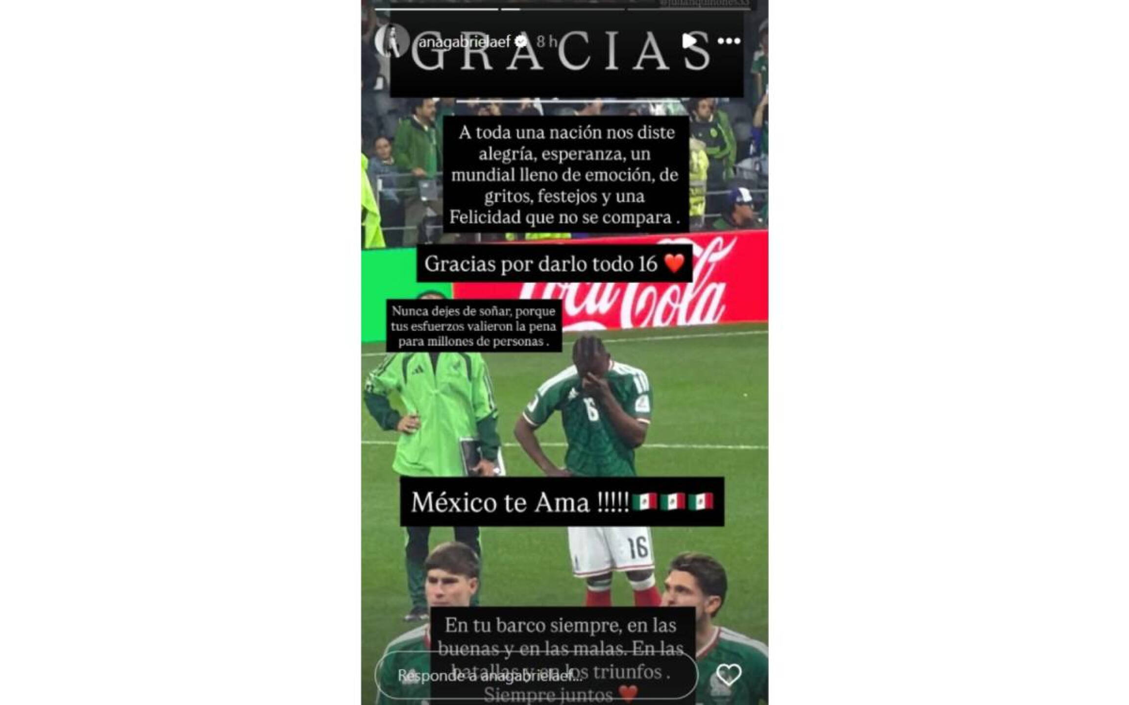 Mensaje de la esposa de Quiñones