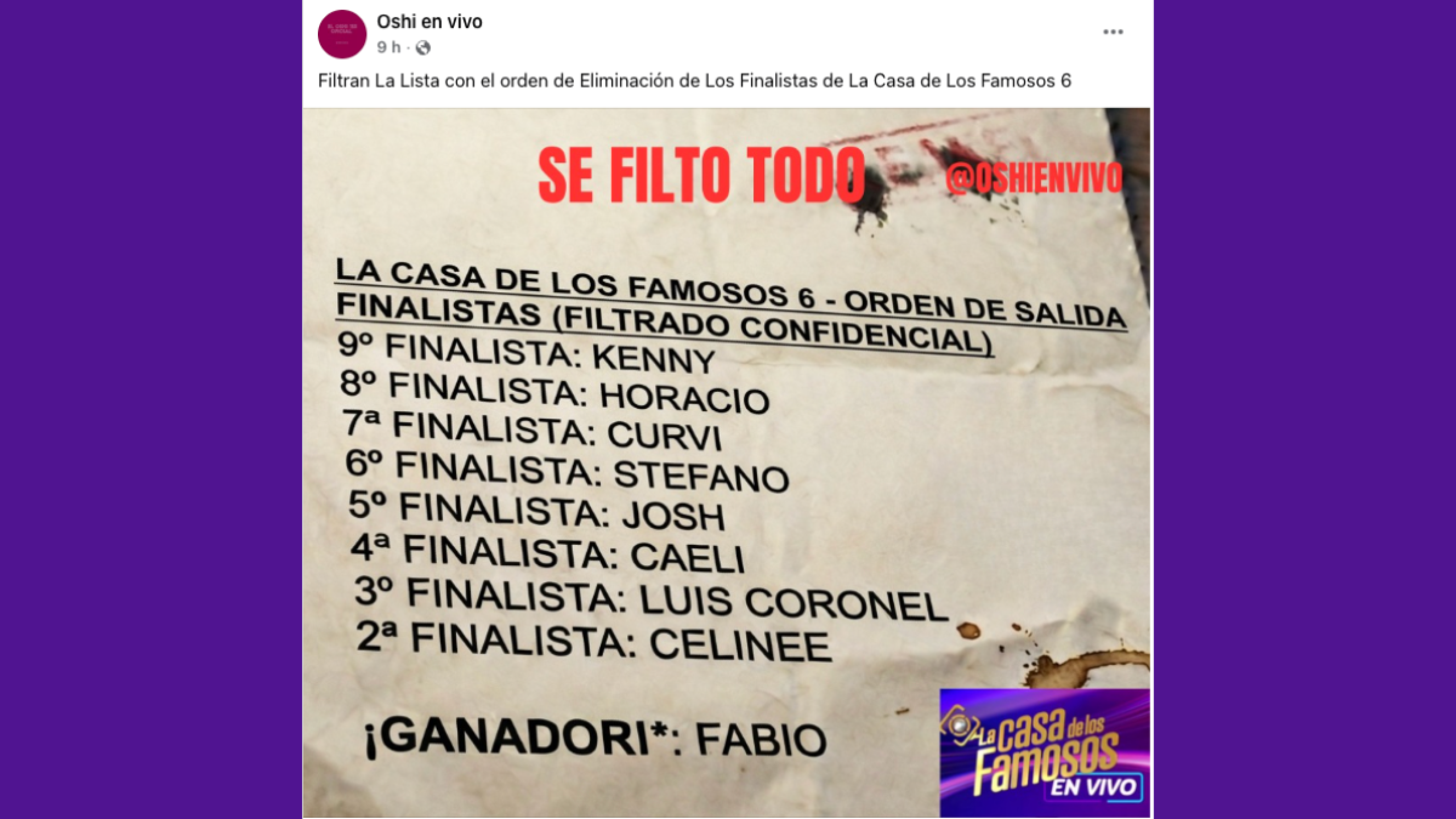 Presuntos finalistas y ganador de La casa de los famosos 2026
