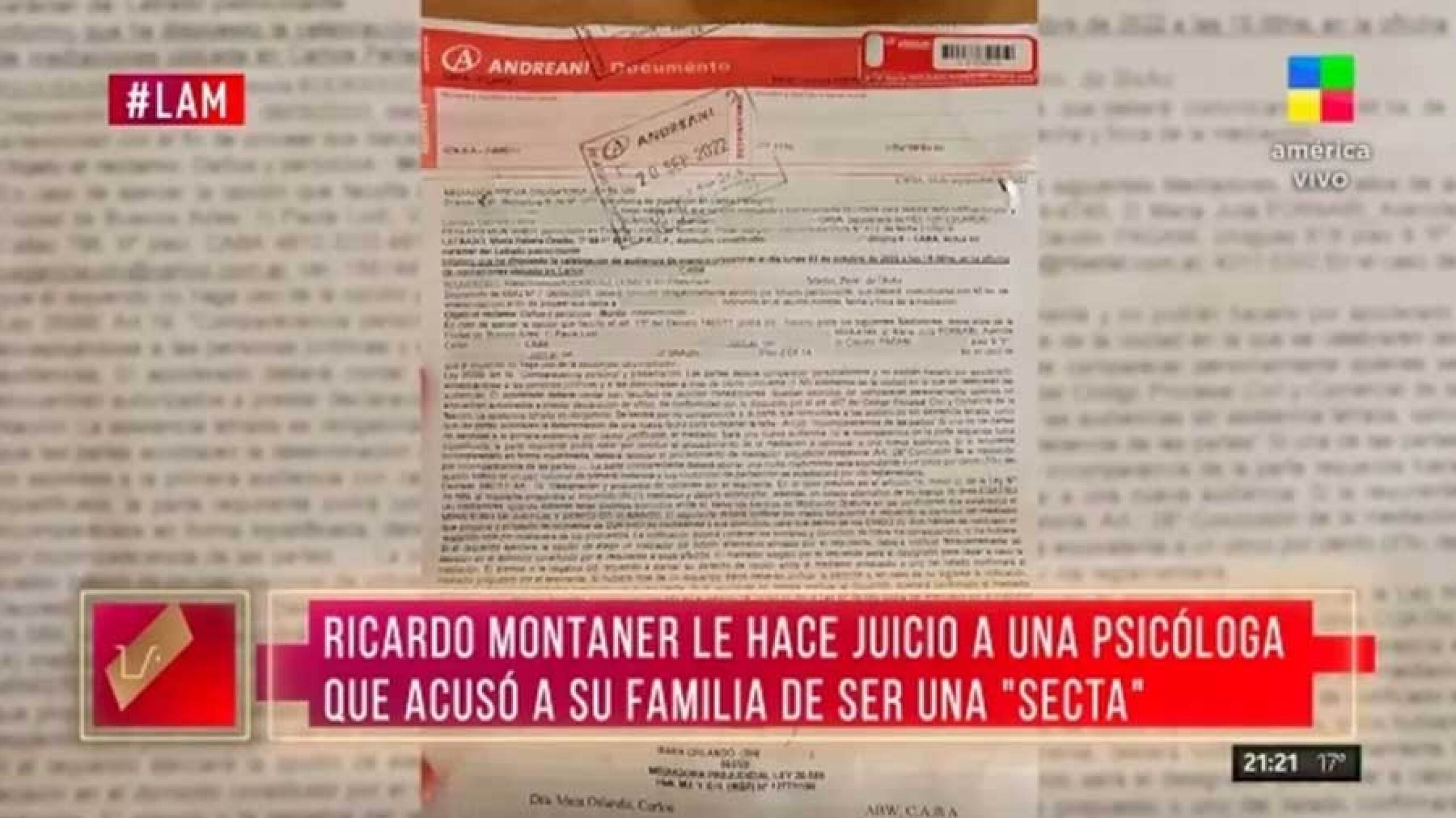 Ricardo Montaner demanda a psicóloga, ella lo toma como amenaza