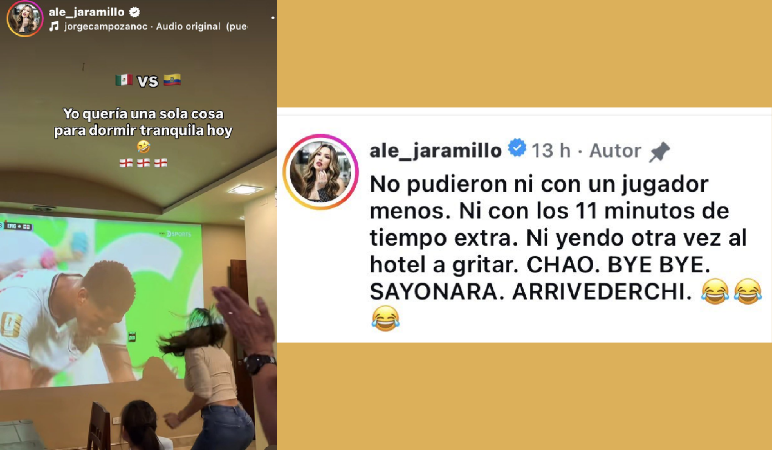 Ale Jaramillo se burla de derrota de México ante Inglaterra