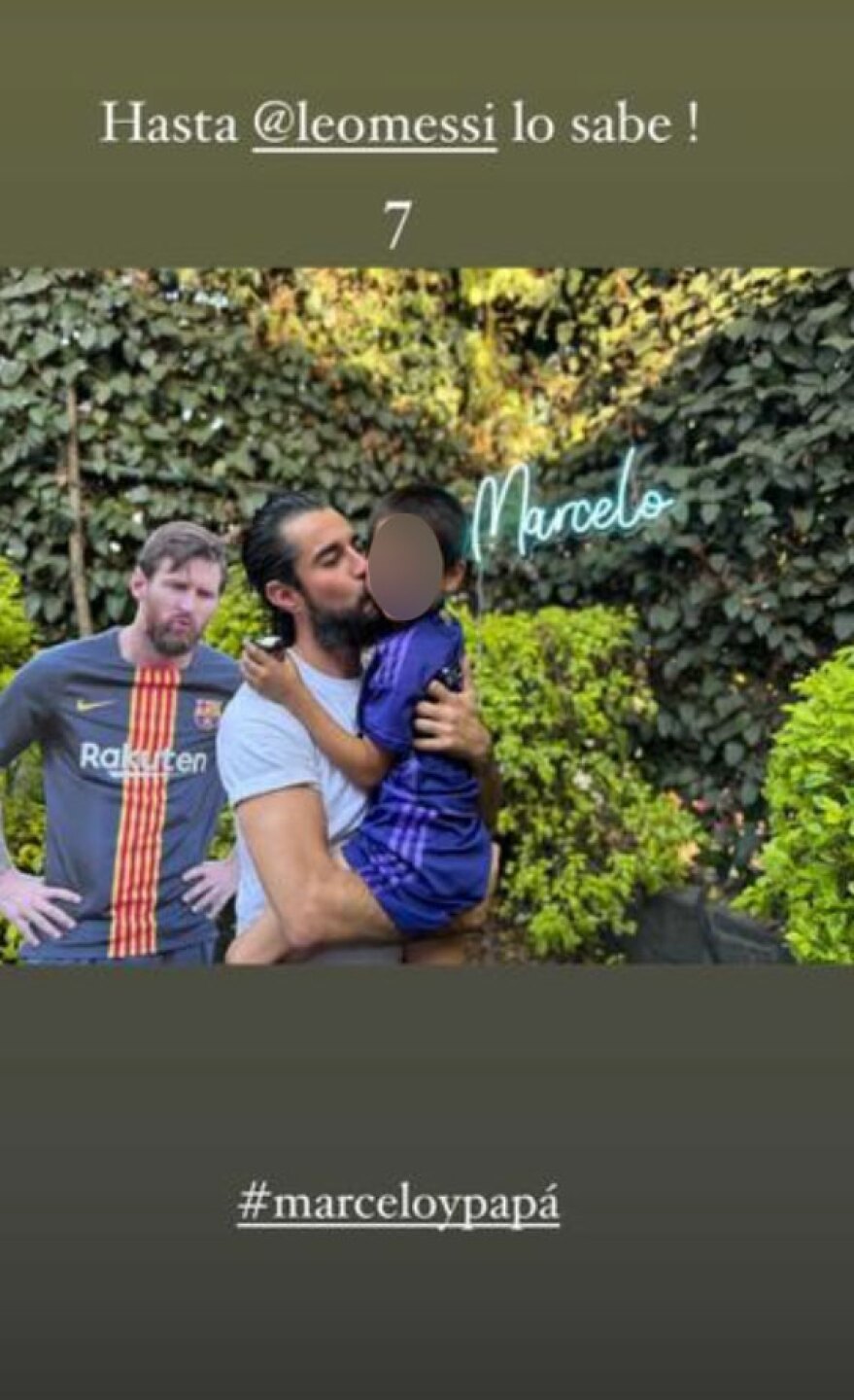 Josué Alvarado ex de Michelle Renaud con su hijo en su fiesta de cumpleaños